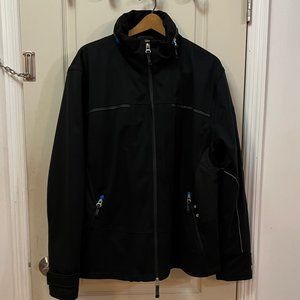 Bugatchi Men's XL 100% Polyester Zipfront Waterproof Jacket. Black